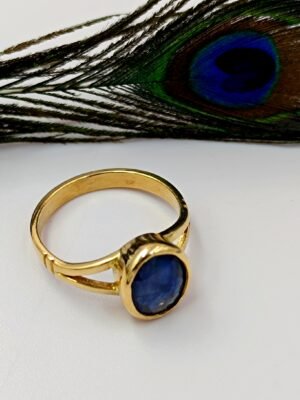 Neelam For Shani in Panchdhatu Blue Sapphire For Saturn