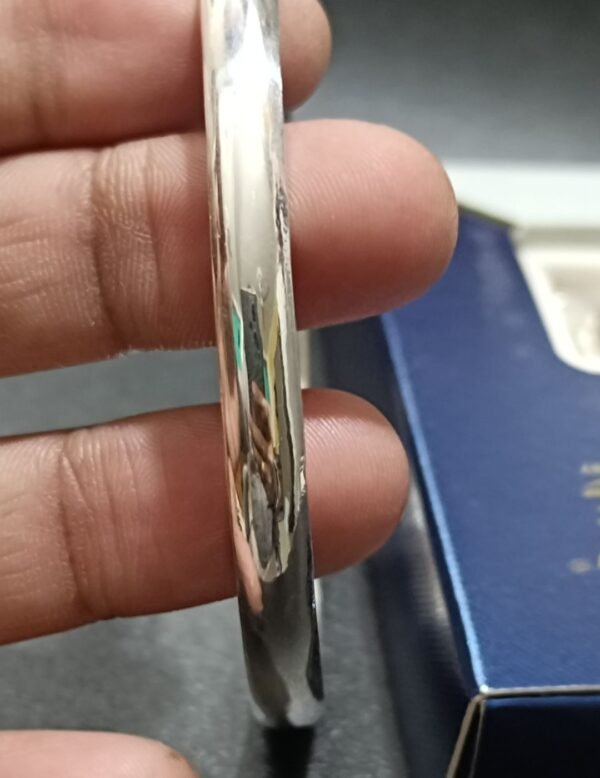Pure Silver Tridhatu Kada Having Gold & Copper Pins - Mangal Bad Kada - Image 2
