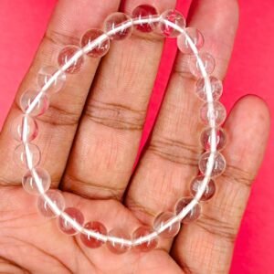 Clear Quartz Rock Crystal Bracelet - Sfatik Bracelet