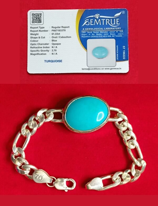 Feroza Bracelet - Turquoise Gemstone Bracelet - Image 2