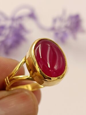 Red Hakik - Red Agate - Panchdhatu Ring or Locket