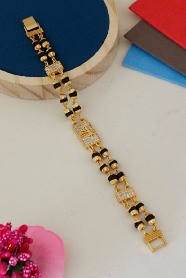 Rudraksha Bracelet - Style Bracelet - Long Lasting Golden Polish - Image 9