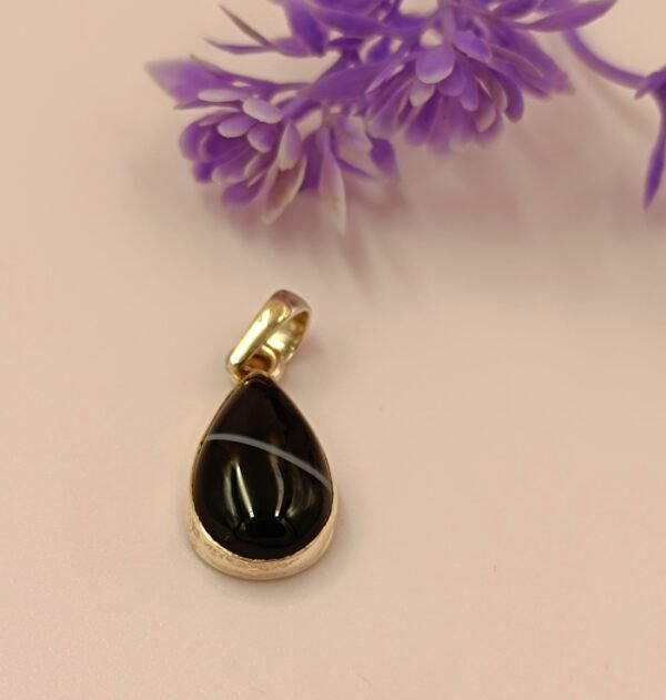 Sulemani Hakik Locket - Special Collection - Drop & Leaf Shaped in Silver - Image 5