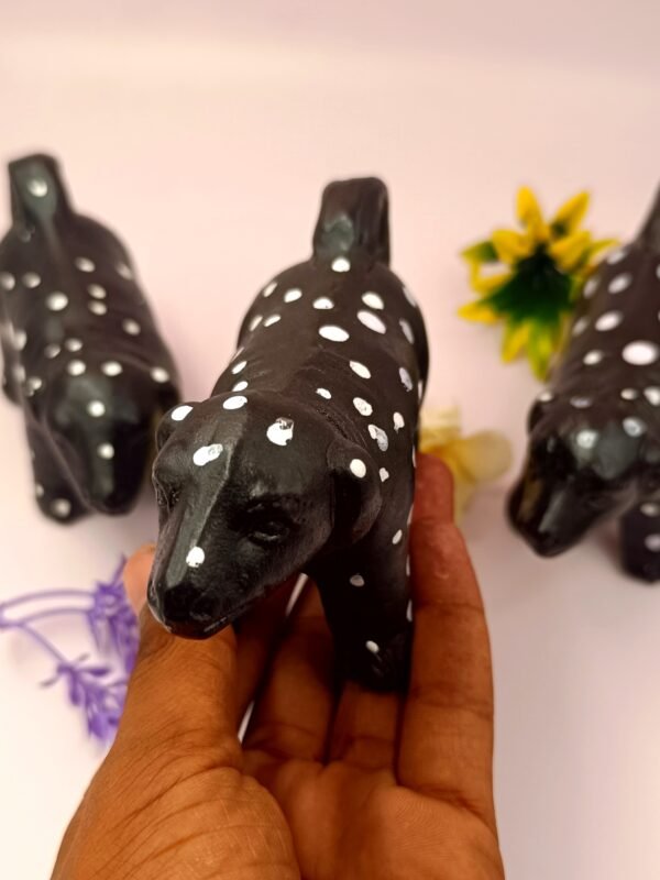 Three Clay Mitti Dogs - Ketu Upay Black & White Dogs - Image 2