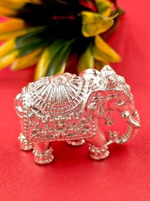 Silver Elephant 60 Grams - Chandi Ka Solid Hathi For Rahu