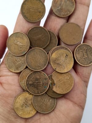 Original Copper Coin For Surya Upay - 43 Old Coins Set