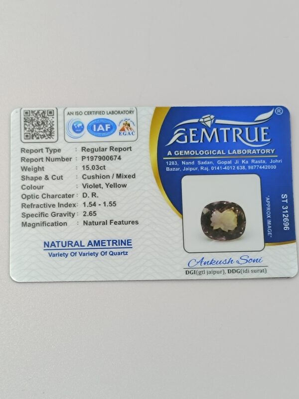 Ametrine Stone For Jupiter & Saturn - Substitute of Pitambari Neelam - Image 7